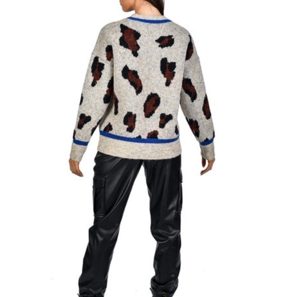Retrod Yarn Crewneck Animal Print Sweater Size S - Picture 3 of 12